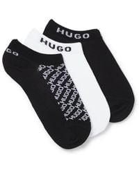 HUGO - Three-Pack Of Ankle Socks With Logo Details - Lyst