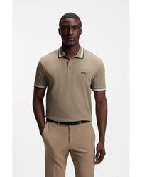 BOSS - Contrast-Tipped Polo Shirt - Lyst