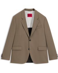 HUGO - Modern-Fit Sakko Aus Stretch-Twill Mit Durchgehendem Innenfutter - Lyst