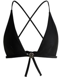BOSS - Triangle Bikini Top With Double B Monogram - Lyst
