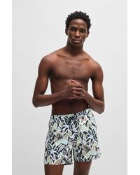 HUGO - Dark Blue Men's Swim Shorts Size M - Lyst