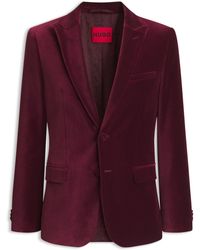 HUGO - Extra Slim-Fit Blazer Van Katoenfluweel - Lyst