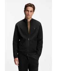 BOSS - Porsche X Zip-Up Sweatshirt With Pasha-Check Jacquard - Lyst