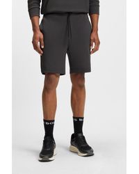 BOSS - Cotton-Blend Shorts With Stripe Details - Lyst