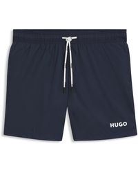 HUGO - Sneldrogende Zwemshorts Met Logoprint - Lyst