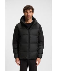 BOSS - Water-Repellent Jacket With Down Filling And Detachable Hood - Lyst
