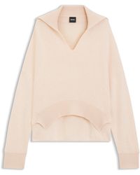 BOSS - Pull En Laine Vierge Et Cachemire À Encolure Zippée - Lyst