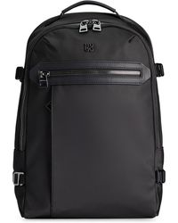 HUGO - Multi-pocket Backpack With Stacked Logo - Lyst