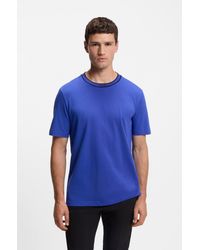 BOSS - Blue Men's T-shirts Size L - Lyst