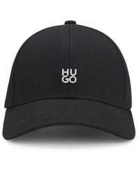 HUGO - Cap Aus Baumwoll-Twill Mit Stack-Logo-Schriftzug - Lyst