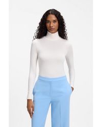 HUGO - Slim-Fit Rollneck Top - Lyst