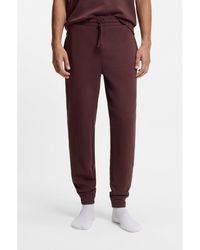 HUGO - Cotton-Blend Pyjama Bottoms With Embroidered Logo - Lyst
