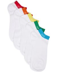 BOSS - Fünfer-Pack Unisex-Sneakers-Socken mit Logo-Bündchen - Lyst