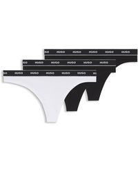 HUGO - Slip Van Stretchkatoen Met Logotailleband - Lyst