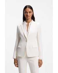 BOSS - Slim-Fit Blazer With Single-Button Closure - Lyst