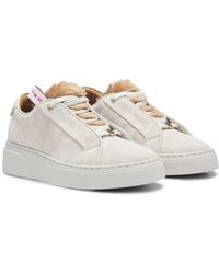 BOSS - X Steiff Suede Trainers With Mohair Trims - Lyst