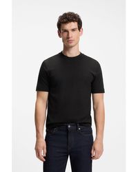 BOSS - Cotton-Jersey T-Shirt With Logo Detail - Lyst