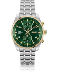BOSS - Skytraveller Two-Tone Chronograph Watch With Dial - Lyst