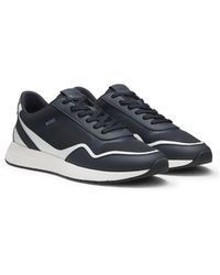 BOSS - Mesh Trainers With Ribbed Sole - Lyst