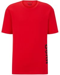 HUGO - T-Shirt aus Baumwoll-Jersey mit UV-Schutz von LSF 50+ - Lyst