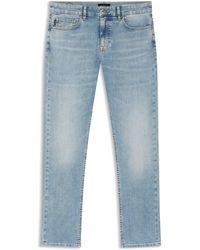 BOSS - Slim-Fit Delaware-Jeans Van Blauw Soft-Motion Denim - Lyst