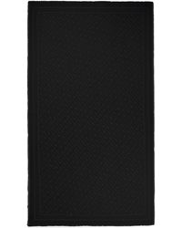 BOSS - Wool-blend Scarf With Monogram Jacquard And Fringing - Lyst