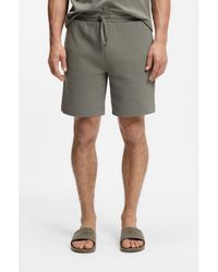 HUGO - Waffle-Structured Pyjama Shorts With Embroidered Logo - Lyst