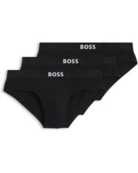 BOSS - One Three-Pack Stretch-Cotton Briefs - Lyst