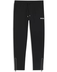 BOSS - Trainingsbroek Van Actieve Stretchgabardine Met Thermoregulerende Technologie - Lyst
