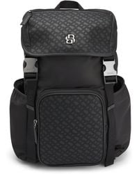 BOSS - Rucksack Aus Twill Mit Double-B-Monogramm - Lyst