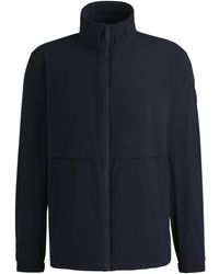 BOSS - Softshell-Jacke Aus Waschmaschinenfestem Stretch-Gewebe Mit Verstaubarer Kapuze - Lyst