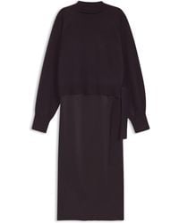 BOSS - Vestido 2 En 1 Con Jersey De Lana Y Cashmere - Lyst