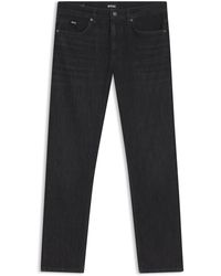 BOSS - Slim-Fit Delaware-Jeans Van Grijs Kreukbestendig Denim - Lyst