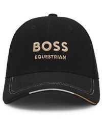 BOSS - Equestrian Logo-Embroidered Cap - Lyst