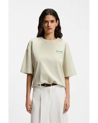 BOSS - Cotton-Jersey T-Shirt With Printed Artwork - Lyst