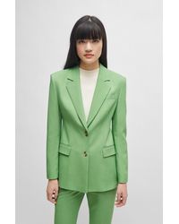 BOSS - Single-breasted Jacket In Stretch Fabric - Lyst