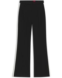 HUGO - Regular-Fit Hose Aus Elastischem Gewebe Mit Seitlichen Streifen - Lyst