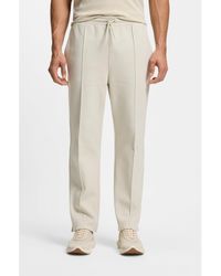 BOSS - Cotton-Blend Tracksuit Bottoms With Tennis-Themed Logo - Lyst