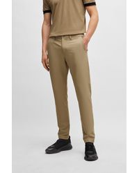 BOSS - Slim-fit Chinos In Easy-iron Four-way Stretch Fabric - Lyst