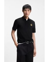 BOSS - Year Of The Horse Cotton-Piqué Polo Shirt With Logo Artwork - Lyst