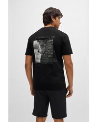 BOSS - Cotton-jersey Regular-fit T-shirt With Carabiner Artwork - Lyst