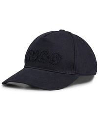 HUGO - Cotton-Twill Cap With Raw-Edge Logo - Lyst