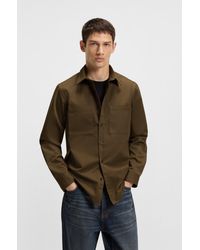 HUGO - Light Green Men's Shirts Size L - Lyst