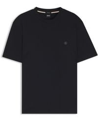 BOSS - T-Shirt En Coton Mercerisé Avec Monogramme Double B - Lyst
