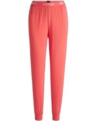 HUGO - Pyjama-Hose Aus Stretch-Jersey Mit Logo-Bund Und Beinbündchen - Lyst
