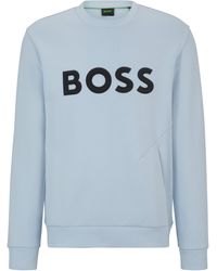 BOSS - Sweatshirt aus Baumwoll-Mix mit erhabenem 3D-Logo - Lyst