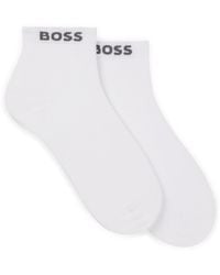 BOSS - Two-Pack Of Short Socks With Logo Cuffs - Lyst