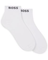 BOSS - Two-Pack Of Short Socks With Logo Cuffs - Lyst