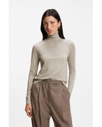 BOSS - Slim-Fit Rollneck Sweater - Lyst