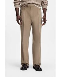 BOSS - Relaxed-Fit Formal Trousers - Lyst